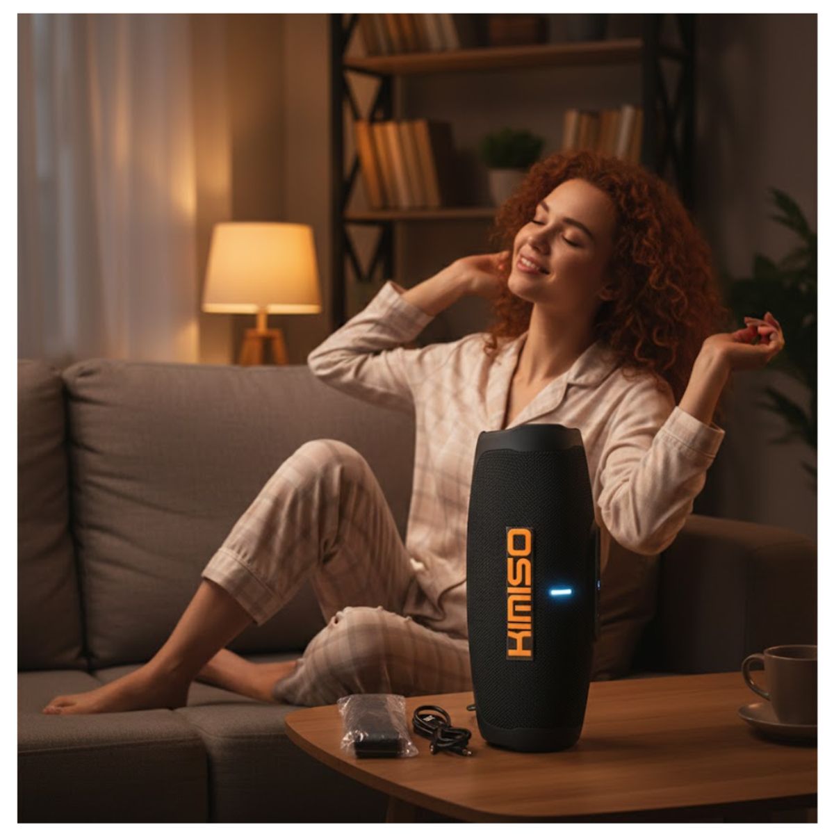 GENERICO - Parlante Bluetooth Kimiso Recargable Portátil Luces Led RGB Bocina Inalámbrica KMS- 311