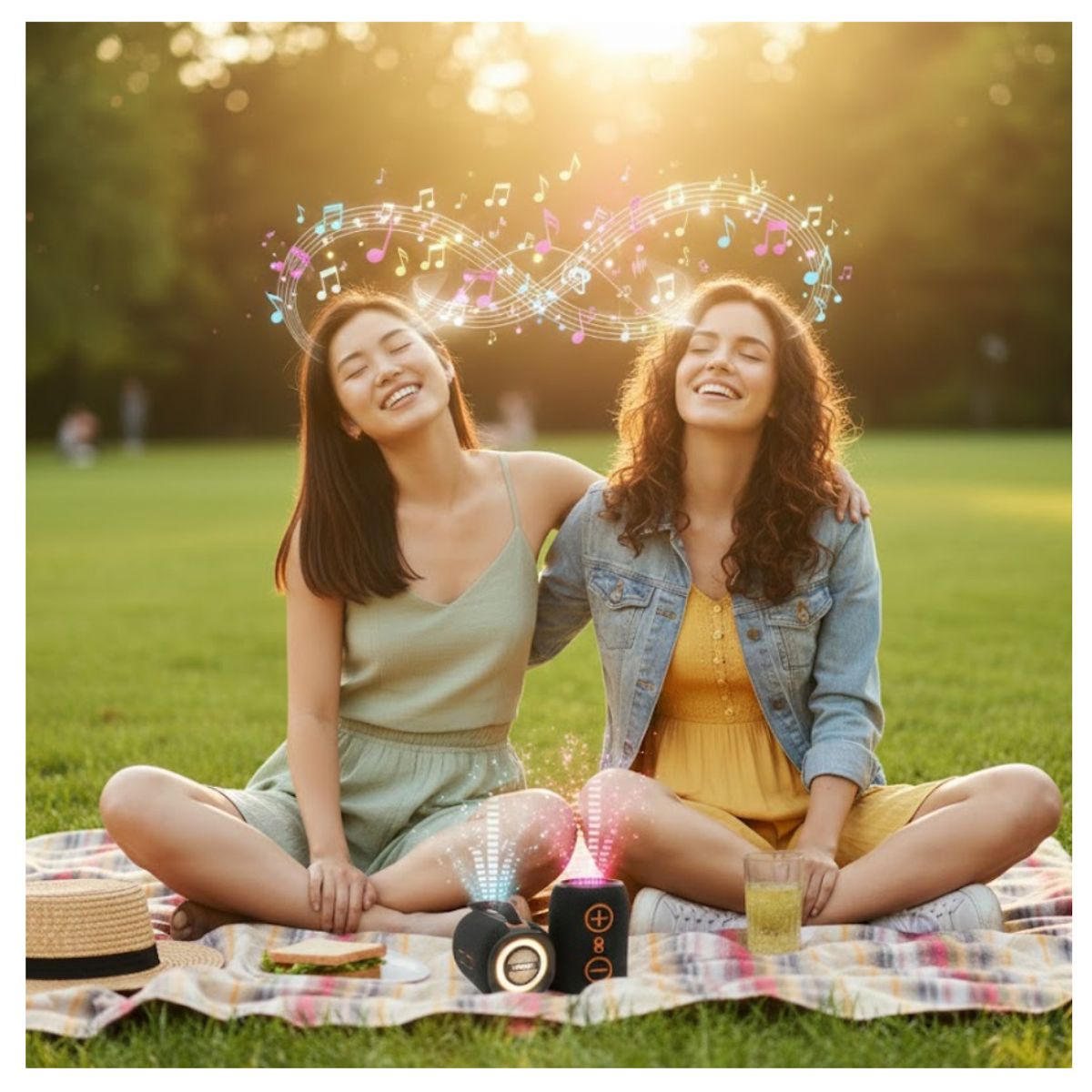 GENERICO - Mini Parlante Bluetooth Kimiso Recargable Portátil Luces Led RGB Bocina Inalámbrica KMS- 808