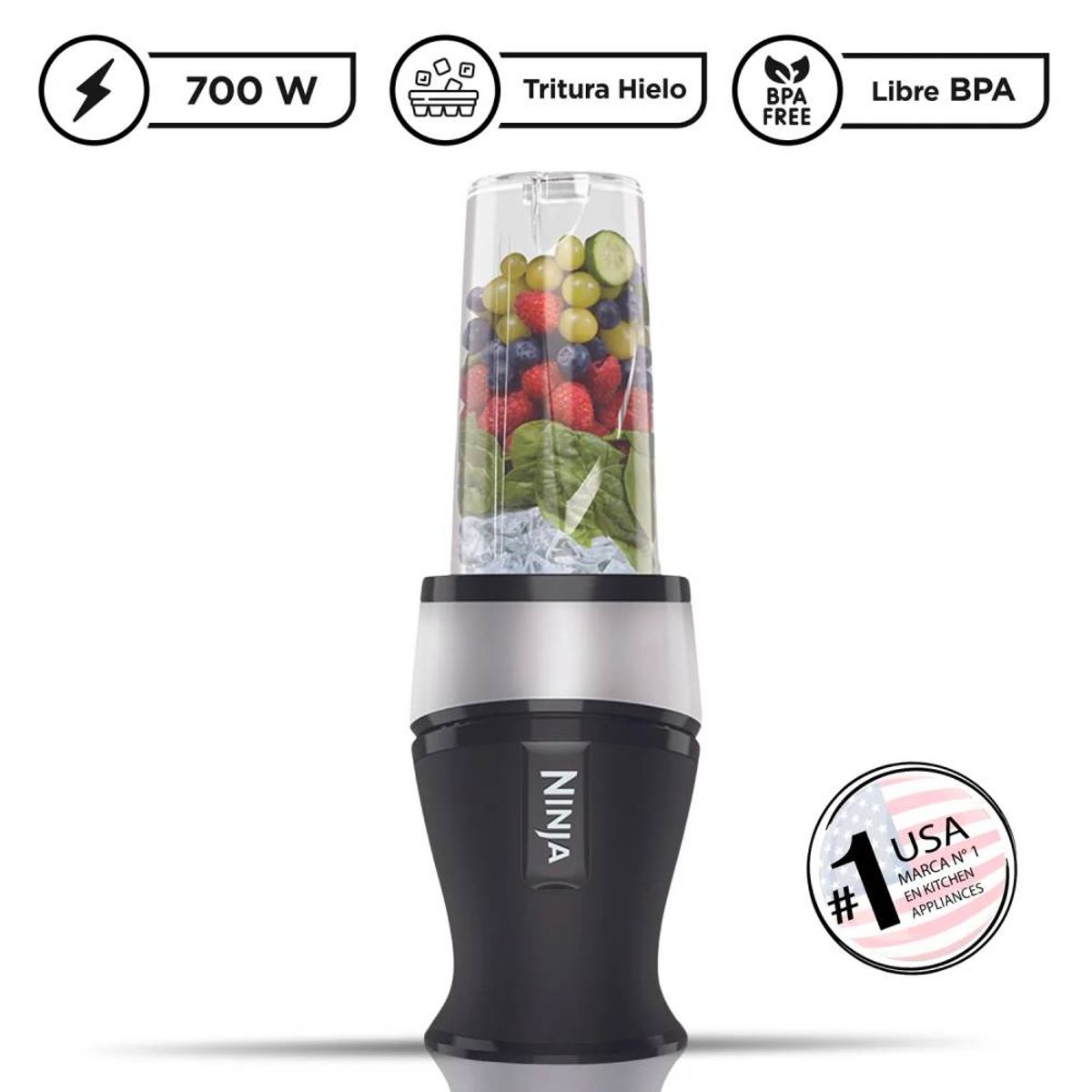 Ninja - Licuadora Individual Ninja 470ML 700W QB3001EU