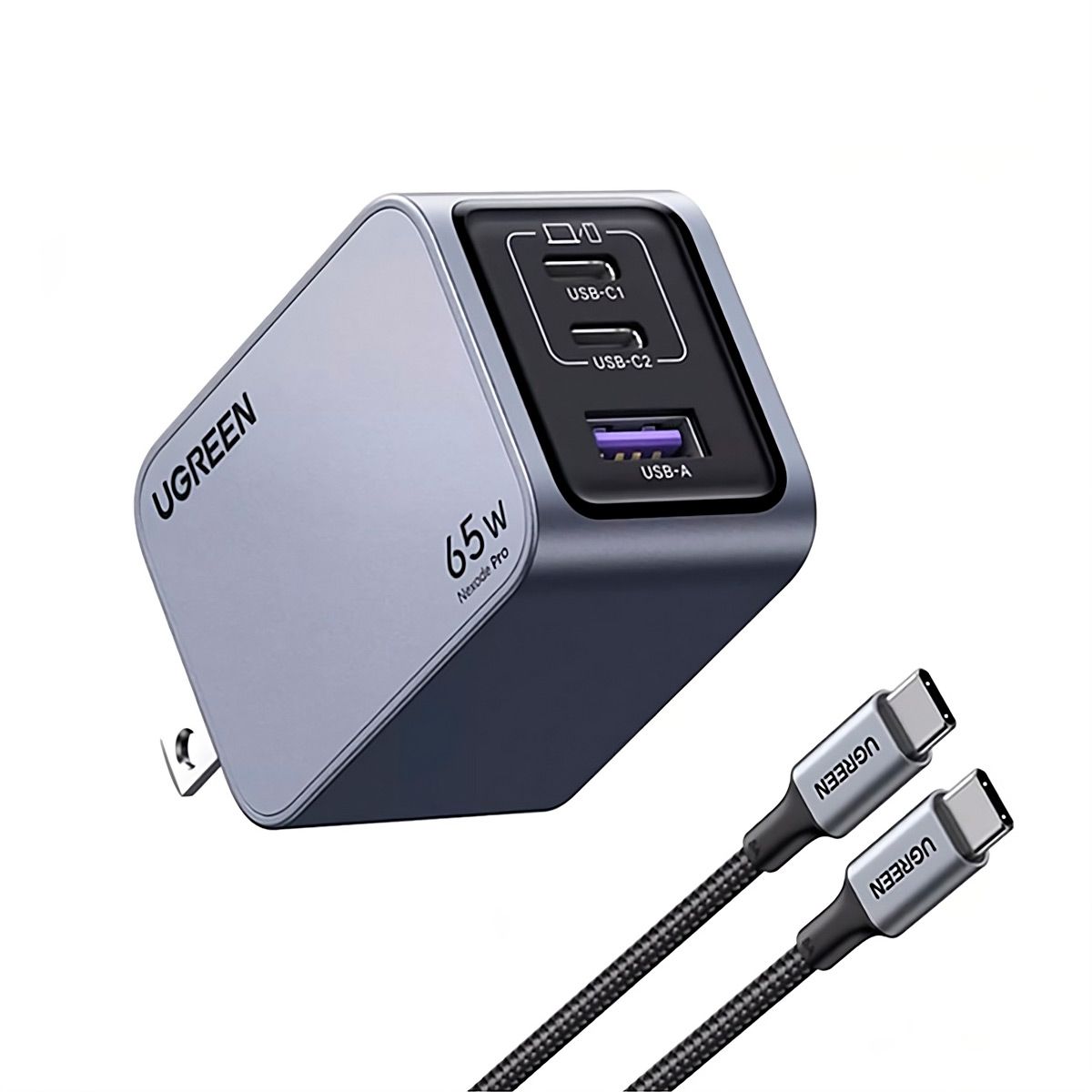 UGREEN - Cargador De Pared Ugreen X755 Nexode Pro Carga Rapida 65w