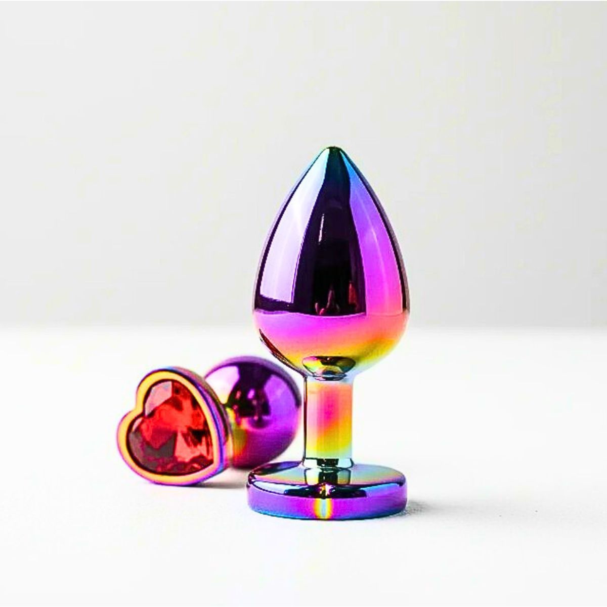 DR PINKY - Plug Anal M Consolador Tornasolado + Lubricante Five 120ml