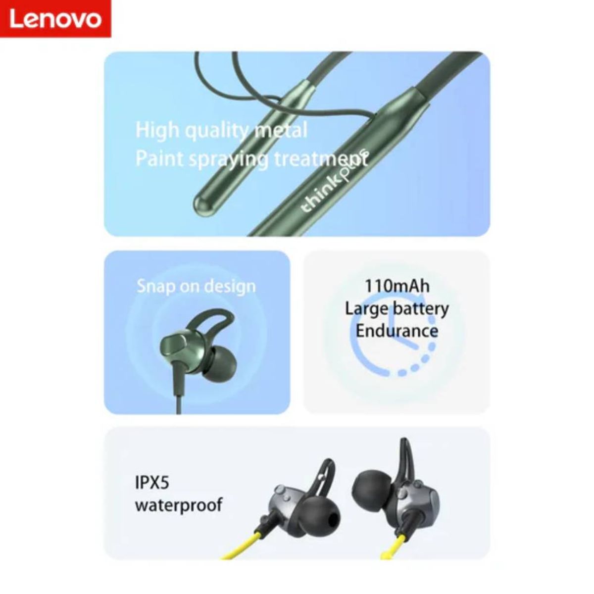 LENOVO - Audifonos Blueooth Deportivos Lenovo Livepods Bt10 Hifi