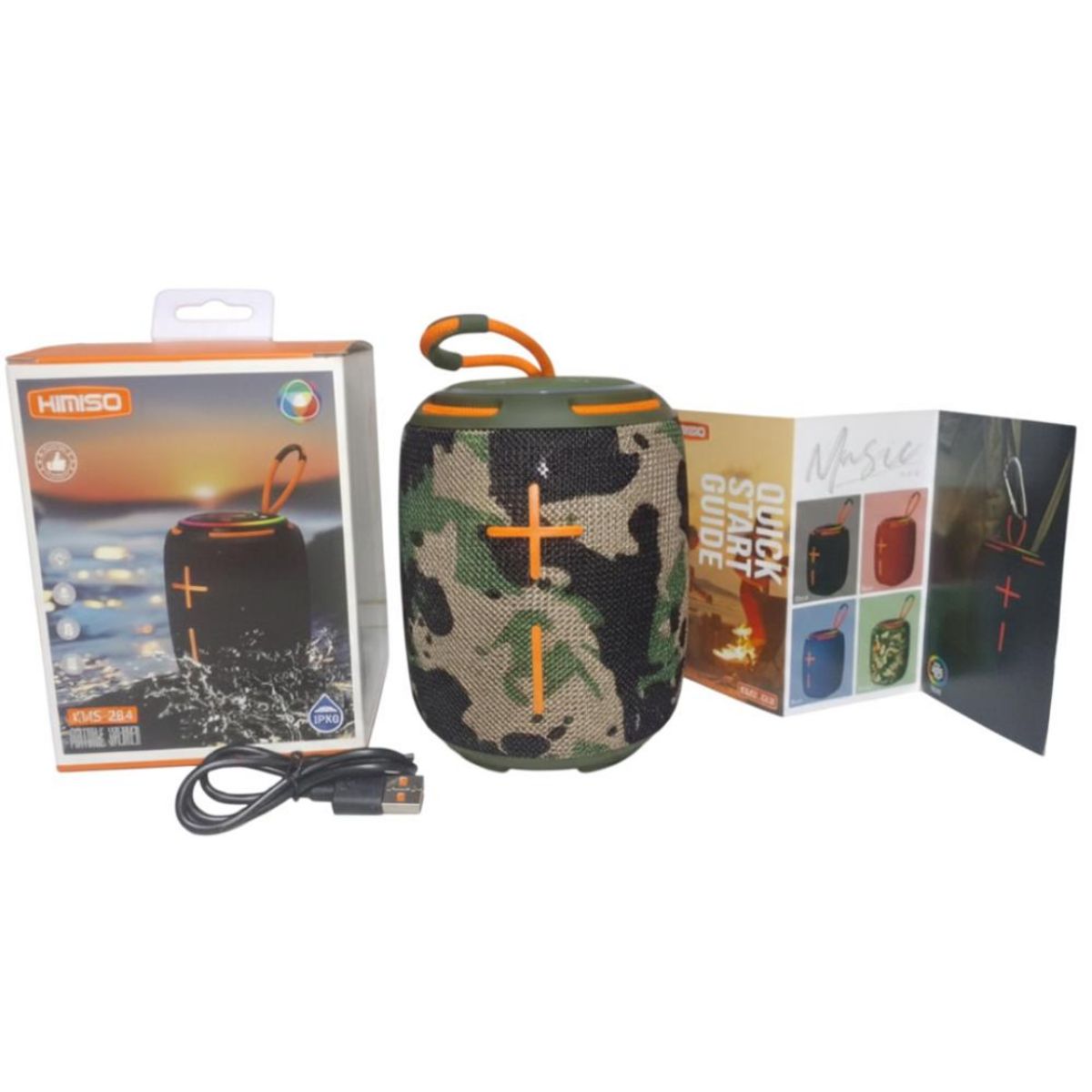 GENERICO - Mini Parlante Bluetooth Kimiso Recargable Portátil Luces Led RGB Bocina Inalámbrica KMS- 284