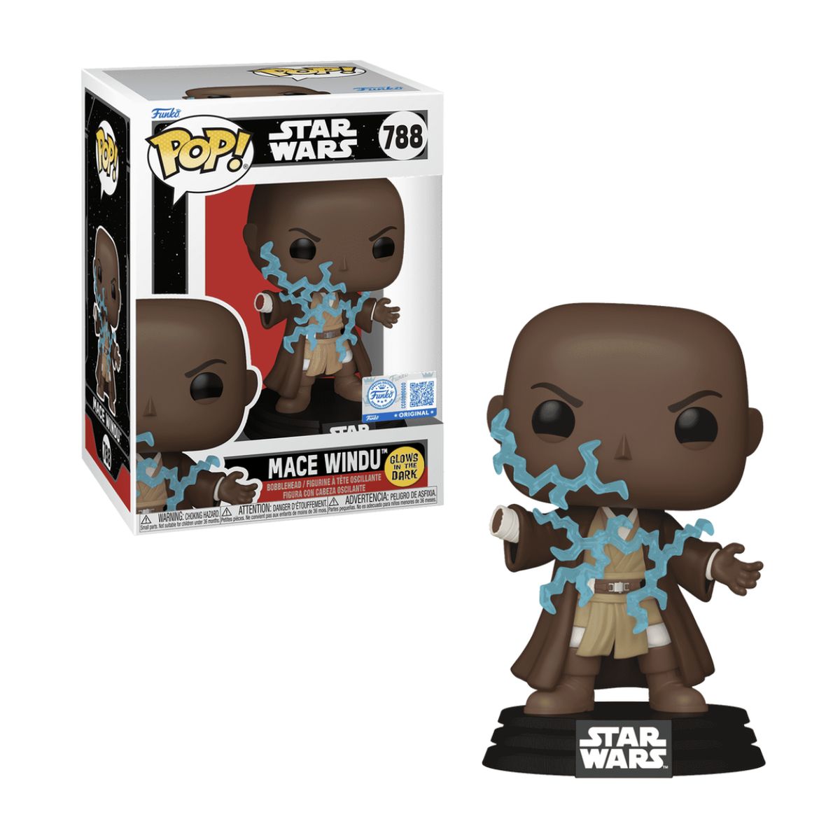 FUNKO - Mace Windu Funko Pop 788 Star Wars Exclusivo Glow