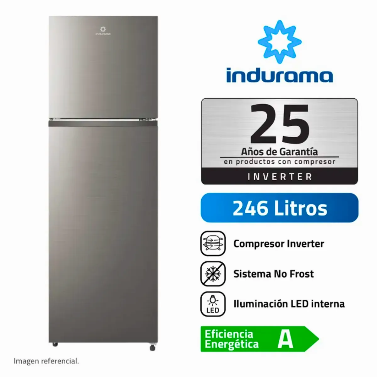 INDURAMA - Refrigeradora Indurama RI-389I 246L Croma