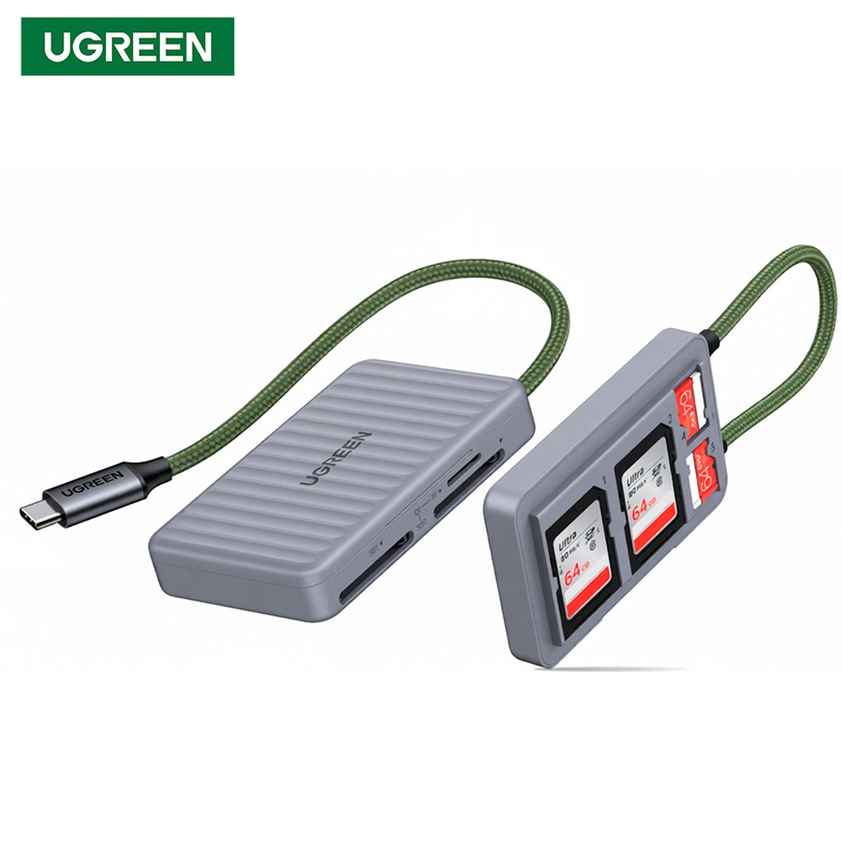 UGREEN - Adaptador Ugreen Lector de tarjetas SD USB-C Soporta 04 tarjetas