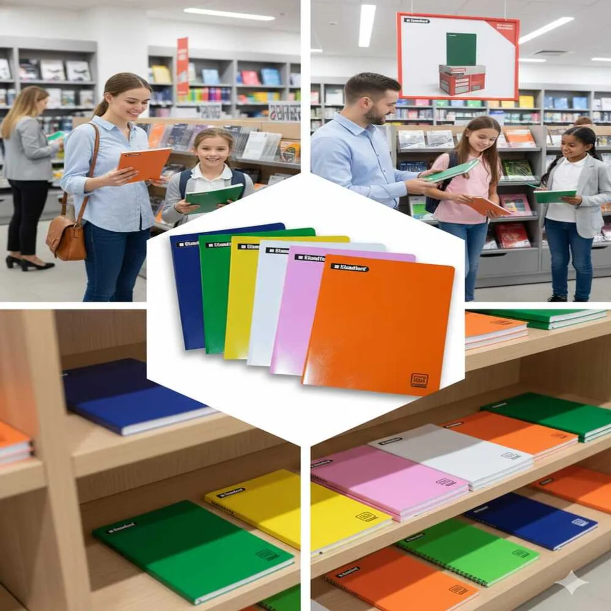 STANFORD - 6 Cuadernos Standford Notebook Escolar