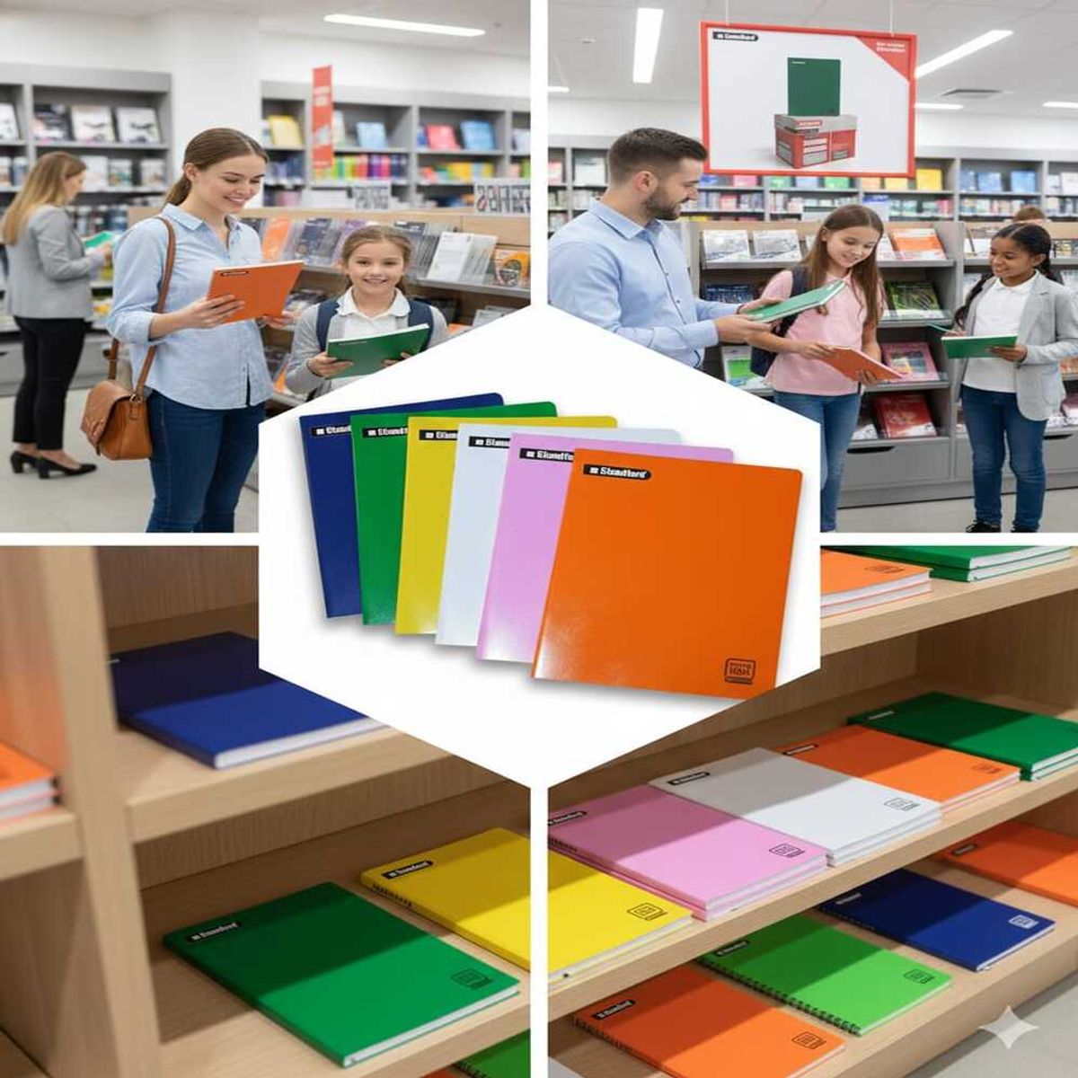 STANFORD - 6 Cuadernos Standford Notebook Escolar