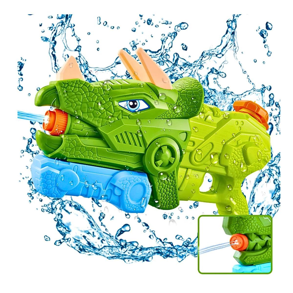 GENERICO - Chisguete Pistola De Agua Water Gun Dinosaurio Triceratops 41 Cm Para Niños