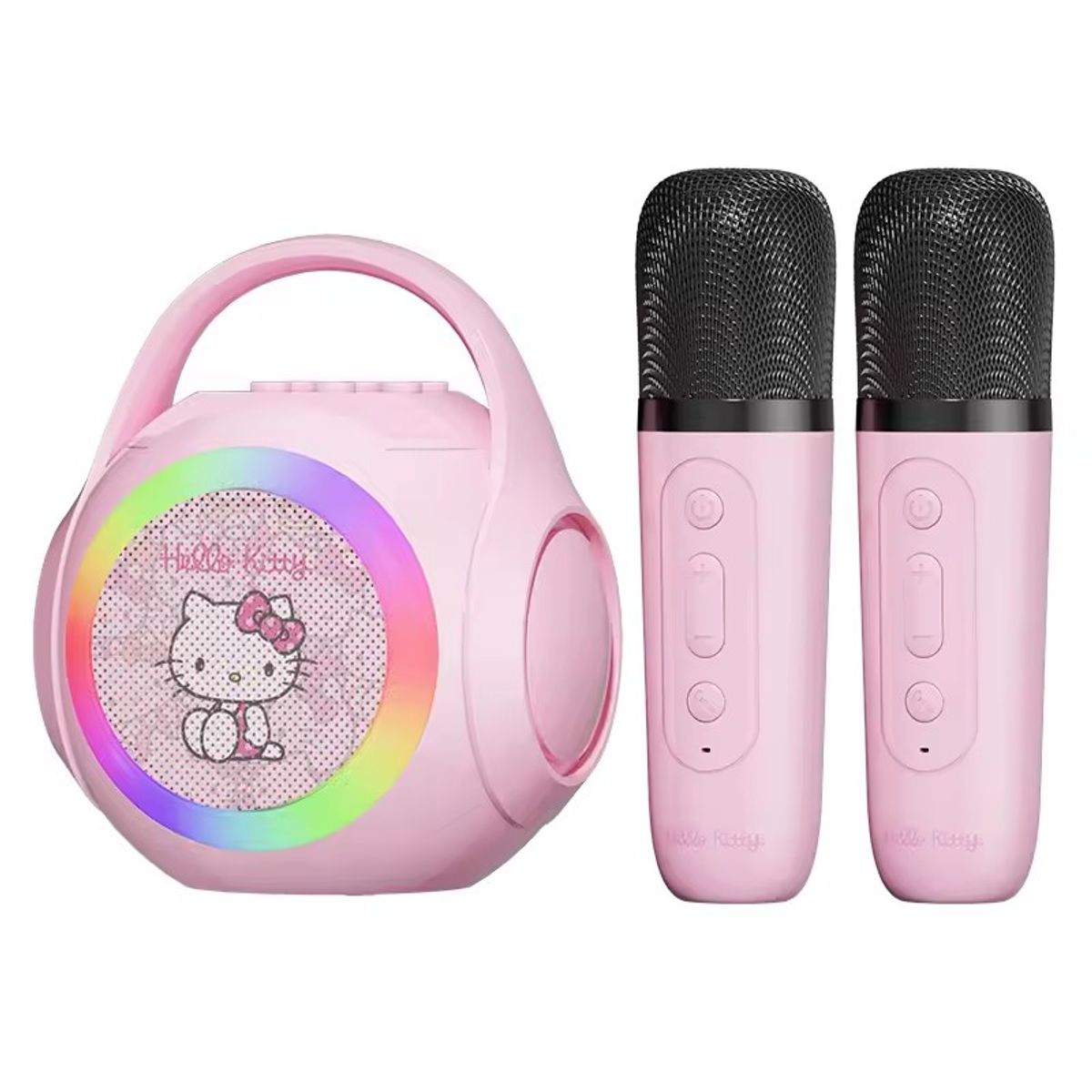 SANRIO - Altavoz Bluetooth 3IN1 LED charging BT karaoke speaker y 2 microphones