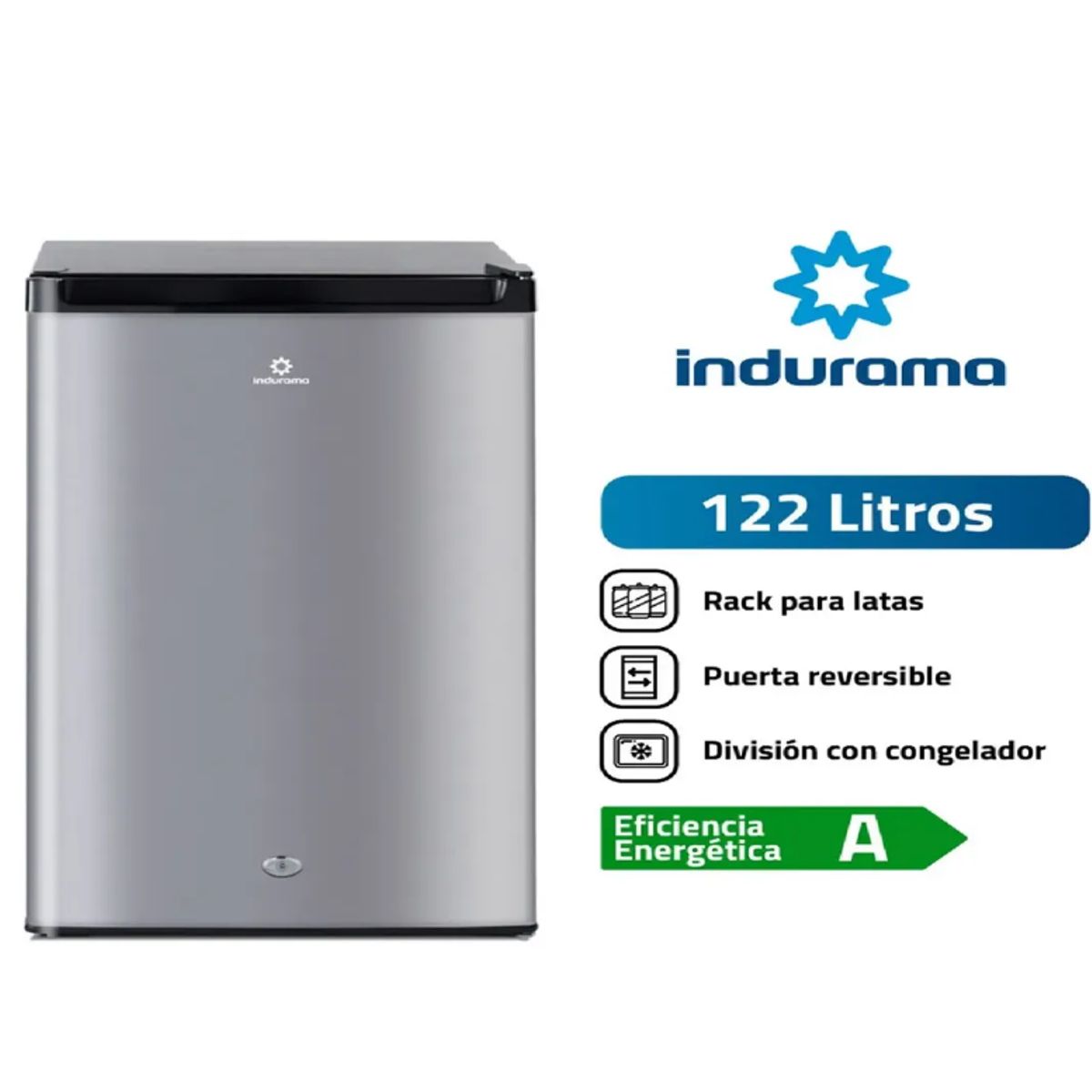 INDURAMA - Frigobar Indurama RI-159CR 122L Cromado