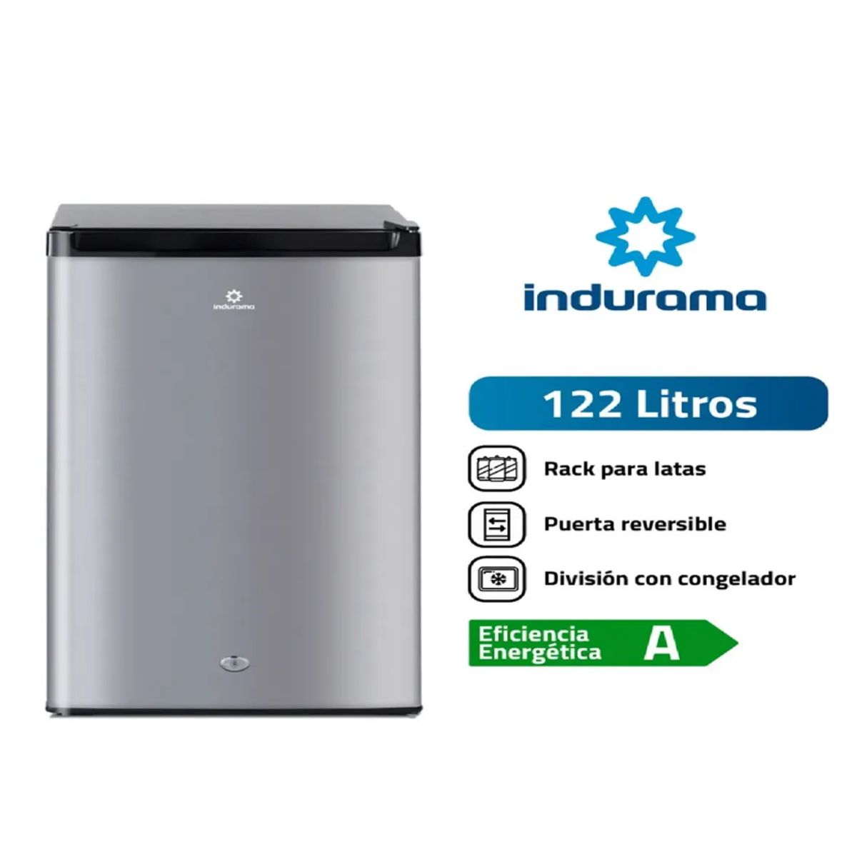 INDURAMA - Frigobar Indurama RI-159CR 122L Cromado