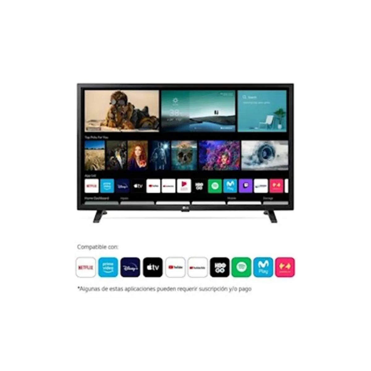 LG - Televisor LG 32LR600B LED 32” Smart TV Procesador α5 AI Gen5