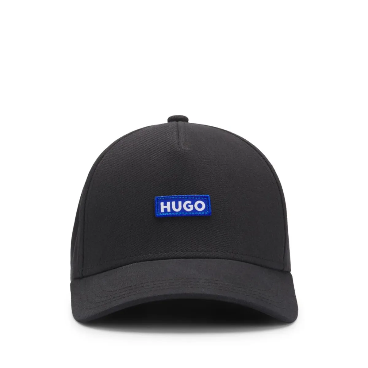 HUGO BOSS - Gorra de sarga de algodón con etiqueta con logotipo bordado