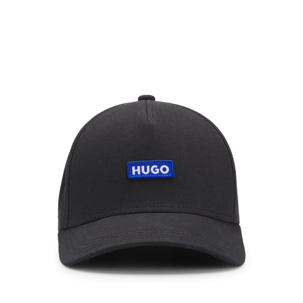 HUGO BOSS - Gorra de sarga de algodón con etiqueta con logotipo bordado