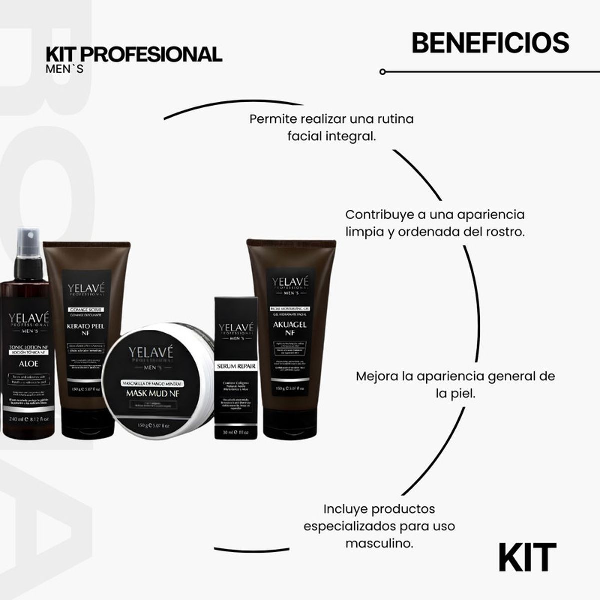 GENERICO - KIT PROFESIONAL MEN´S YELAVÉ