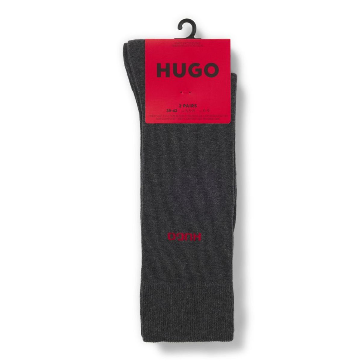 HUGO BOSS - Paquete de dos pares de calcetines de largo normal en tejido elástico