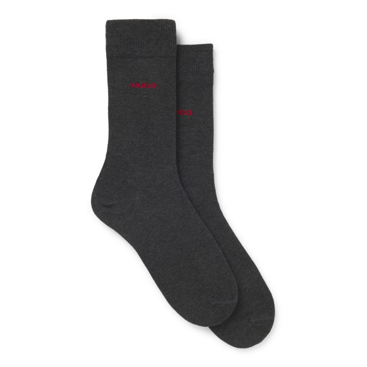 HUGO BOSS - Paquete de dos pares de calcetines de largo normal en tejido elástico