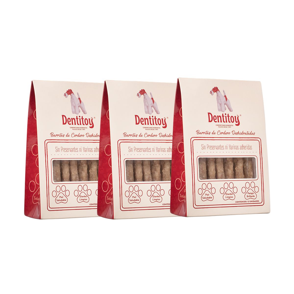 DENTITOY - Barritas de Cordero Dentitoy Cajita 12 unid Pack x 3