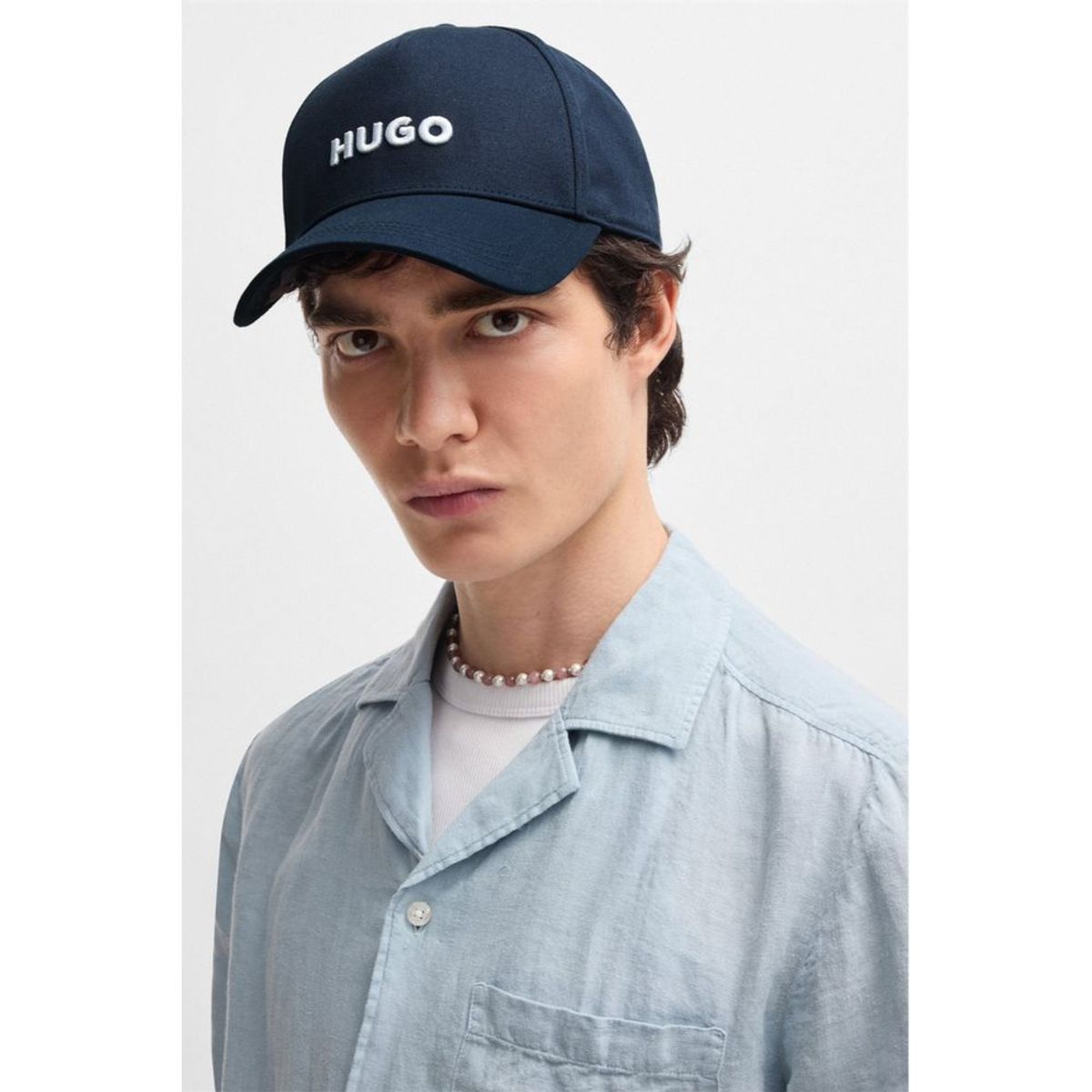 HUGO BOSS - Gorra de sarga de algodón con logo