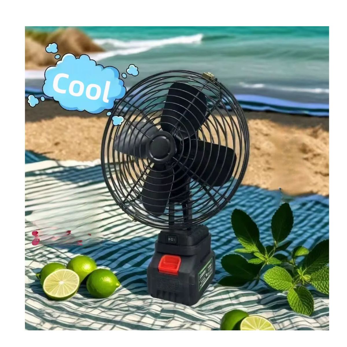 OEM - VENTILADOR PORTATIL CON BATERIA GRANDE DE 48 V