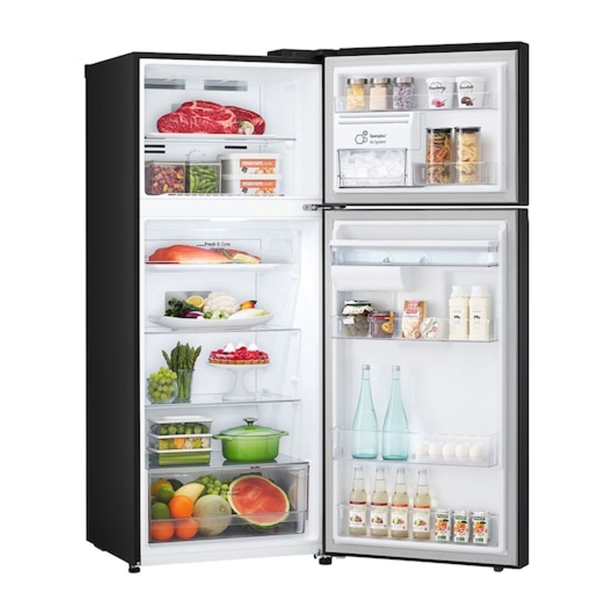 LG - Refrigeradora LG Top Freezer 383L con Door Cooling Cleaning Time y ThinQ