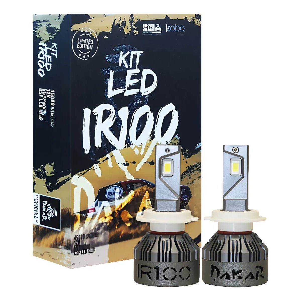 GENERICO - Kit Foco Led IRON H4 Canbus 45000 Lumens Por Foco 55w Para Auto