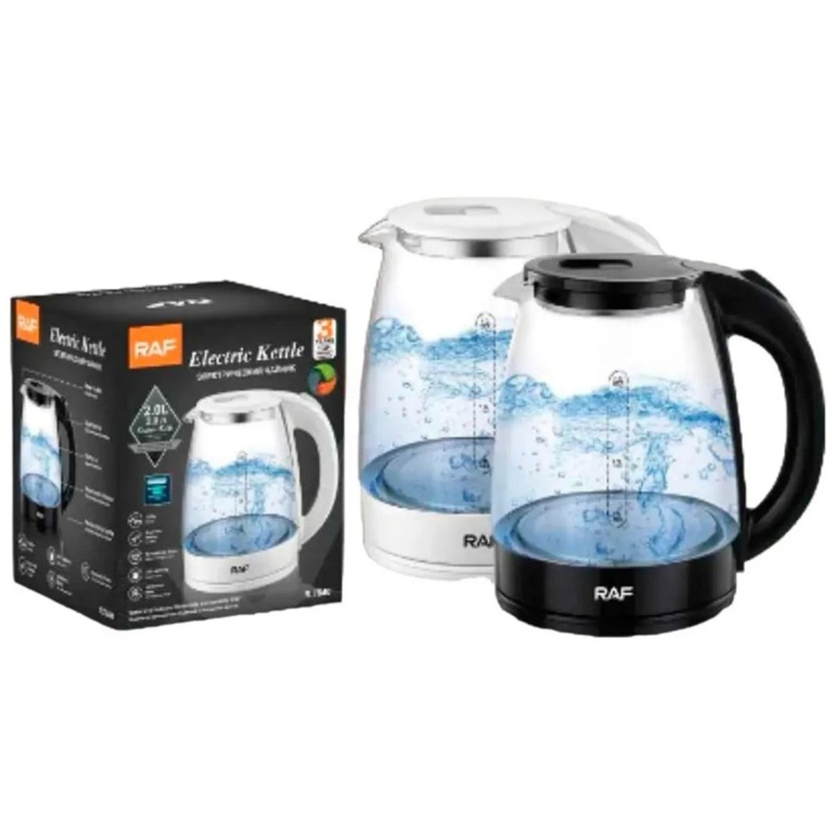 GENERICO - HERVIDOR ELÉCTRICO DE VIDRIO BOROSILICATO 2L