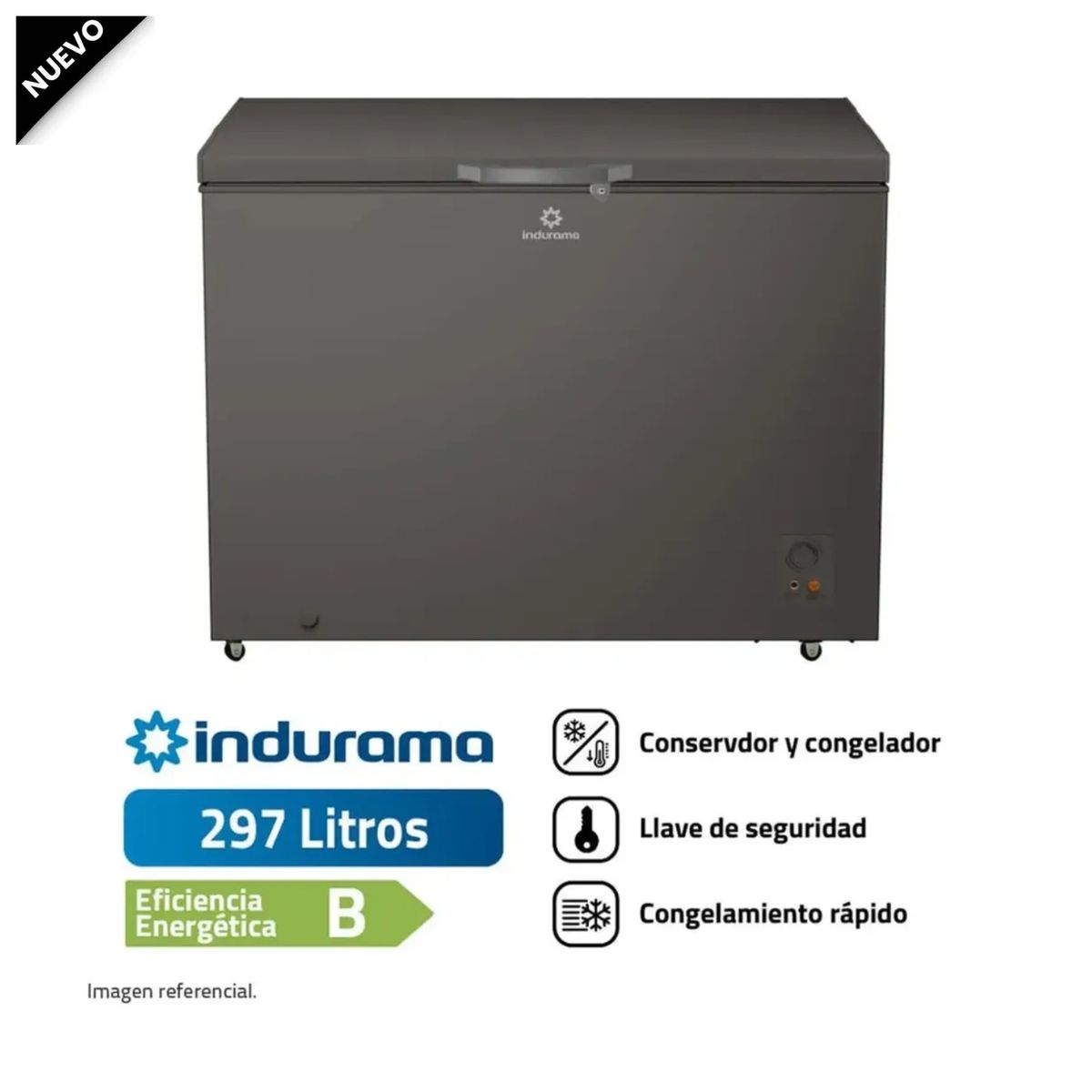 INDURAMA - Congeladora Indurama CI-320DG 297L DeFrost Croma