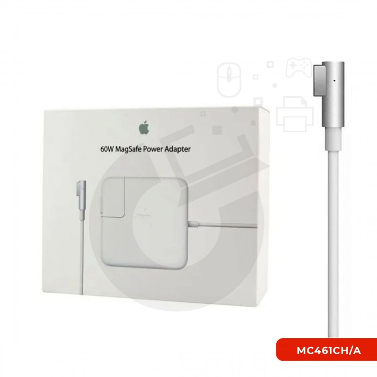 GENERICO - CARGADOR APPLE MACBOOK MAGSAFE 1 60W / ORIGINAL / MC461CH / WHITE