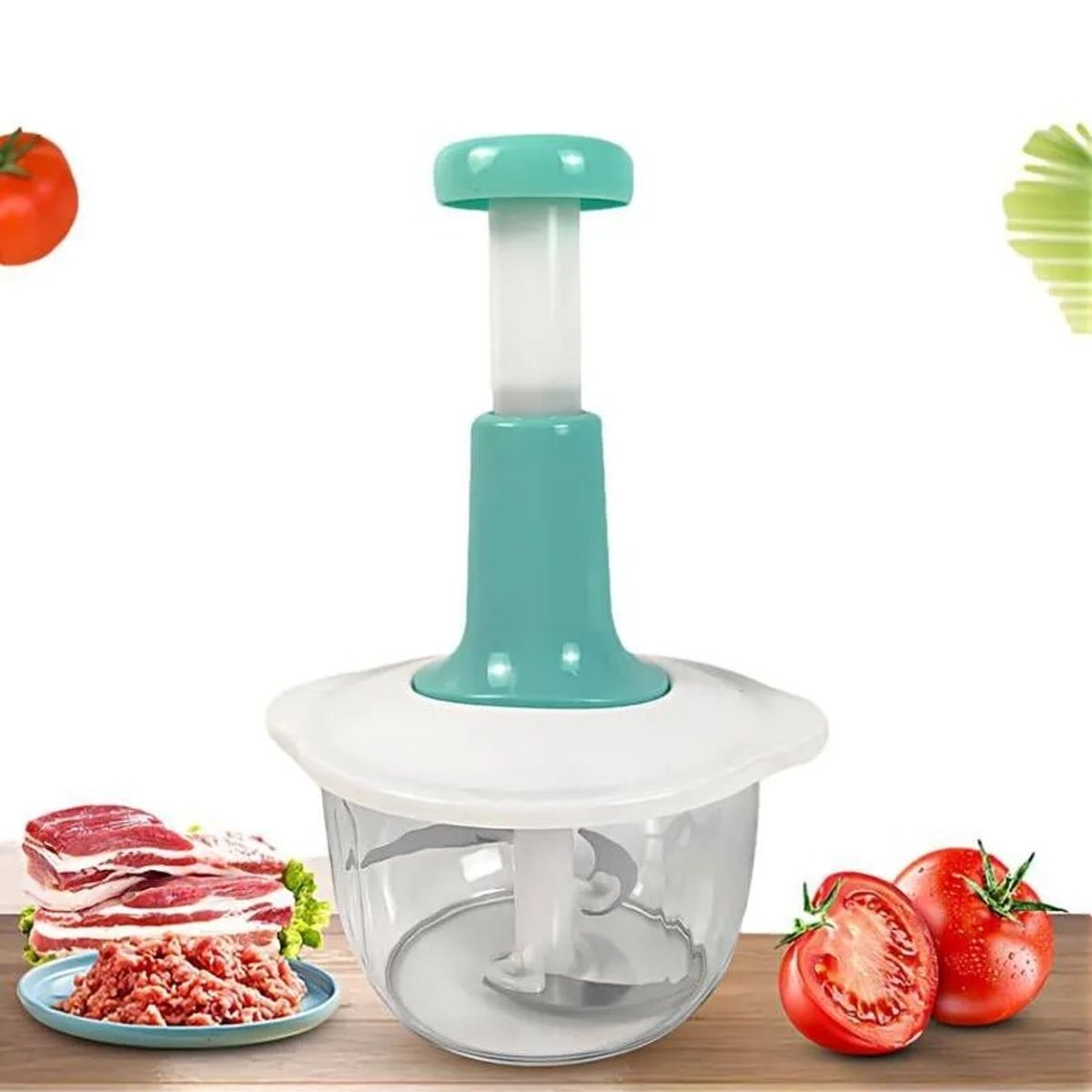 GENERICO - PROCESADOR DE ALIMENTOS VERDURAS CARNE Y FRUTAS MANUAL PACK X2