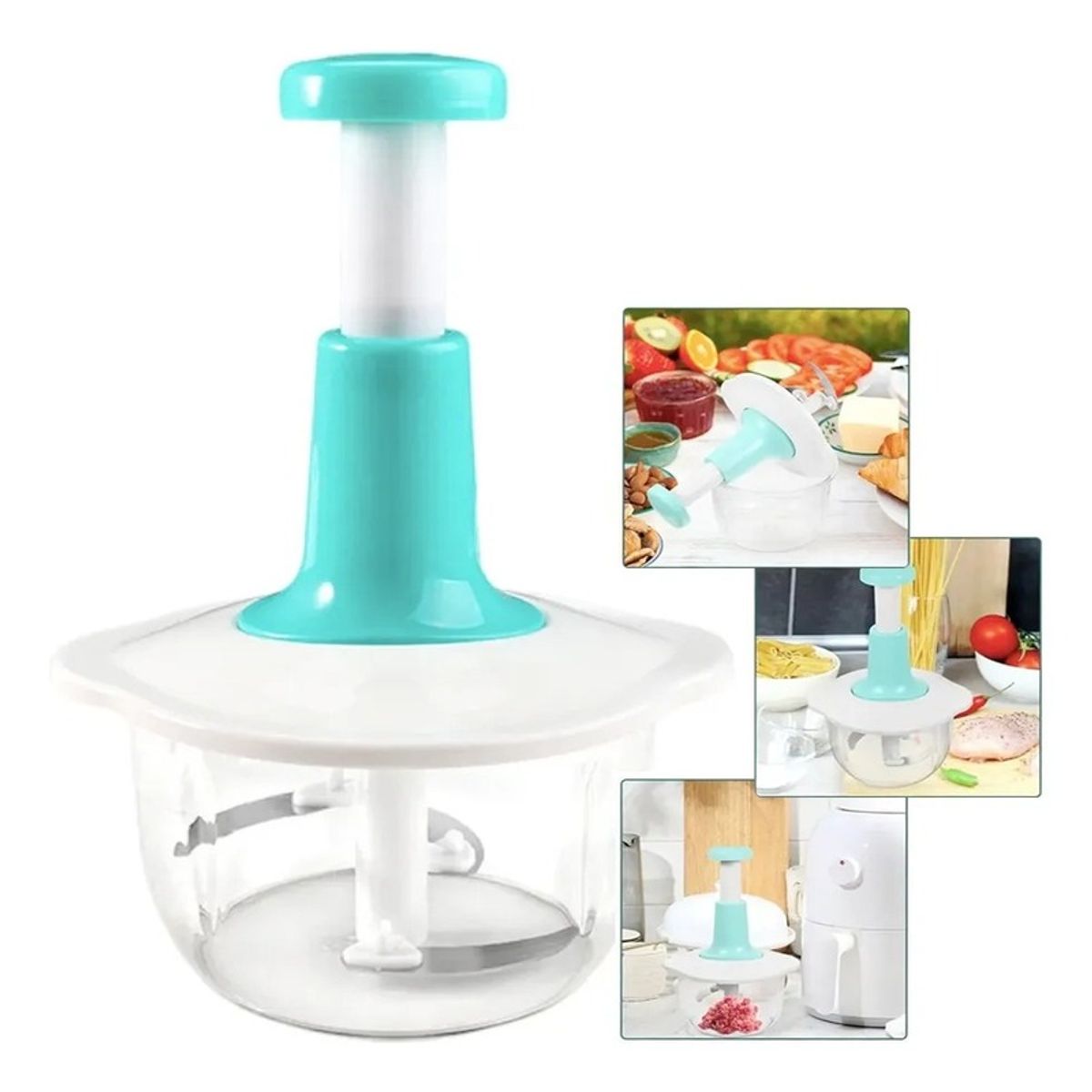 GENERICO - PROCESADOR DE ALIMENTOS VERDURAS CARNE Y FRUTAS MANUAL PACK X3