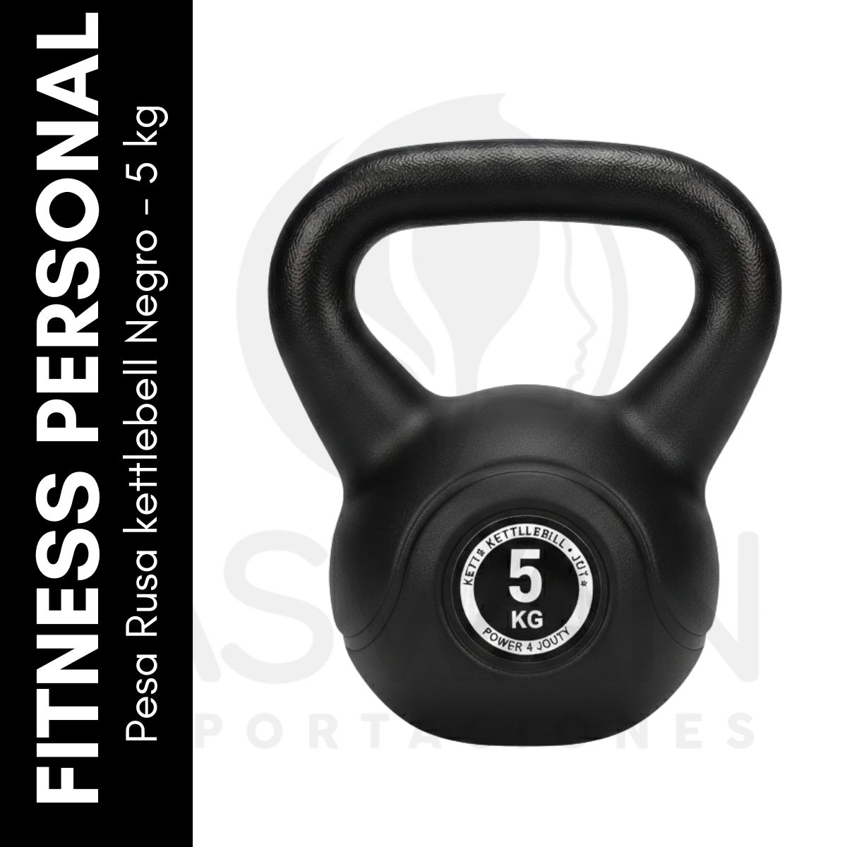 GENERICO - Pesa Rusa kettlebell Negro - 5 kg
