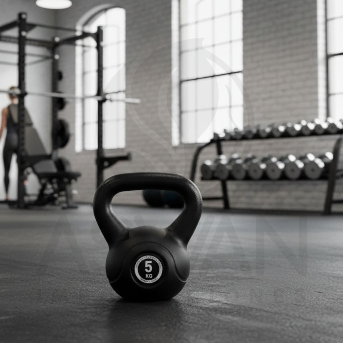 GENERICO - Pesa Rusa kettlebell Negro - 5 kg