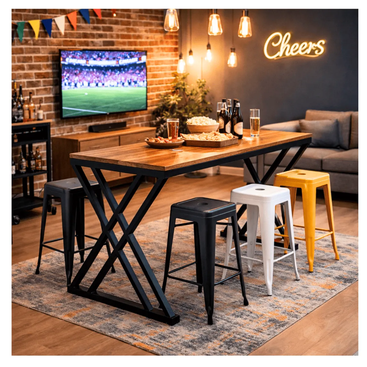 THE GRILL SHOP - Mesa Industrial Multiuso  Diseño Moderno y Resistente