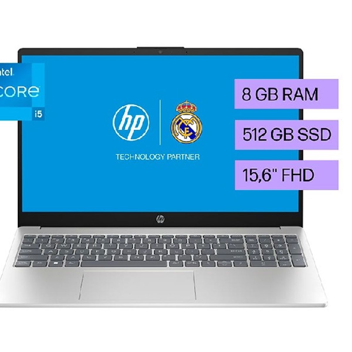 HP - HP 15-FD0055LA INTEL COREI5-1235U 8GB 512SSD 15.6" WIN 11