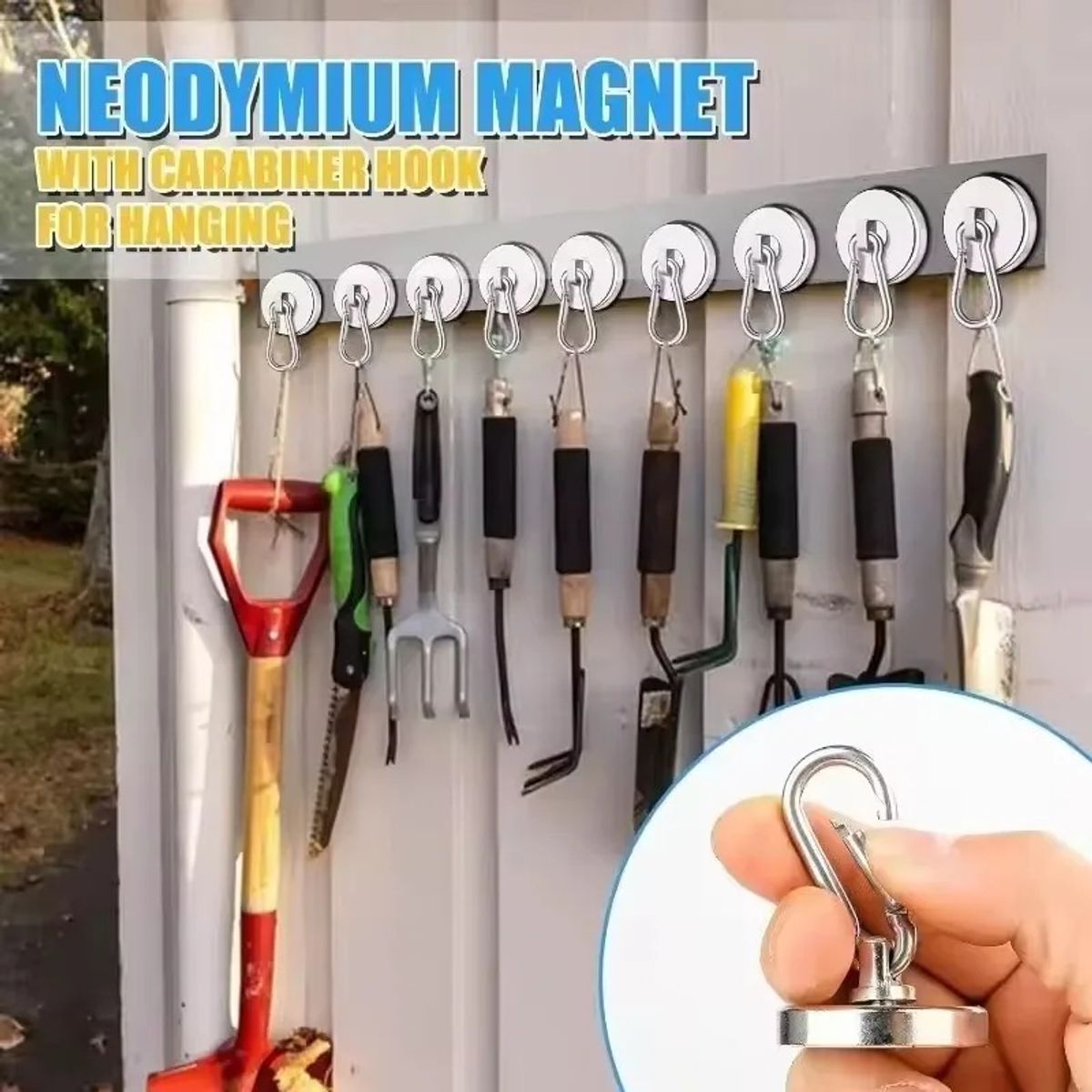 GENERICO - Iman de Neodimio con Gancho Pega Súper Fuerte 25mm