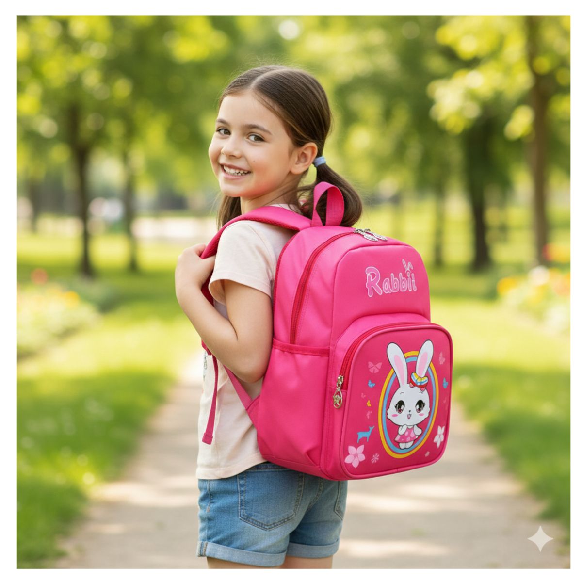GENERICO - Mochila para Niños y Niñas Diseño Kawaii Kinder Aesthetic + Monedero