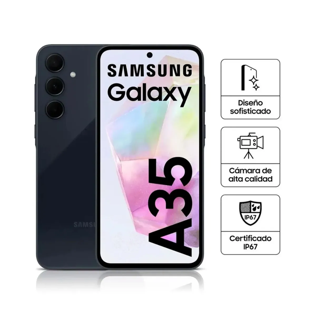 SAMSUNG - Celular Samsung Galaxy A35 5G 6.6"  Pulg. 8GB RAM 256GB Android 14  - Negro
