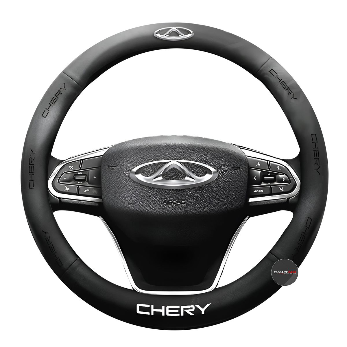 GENERICO - Kit Forro Cubre volante + Protector Cinturón De Seguridad CHERY 3Pcs