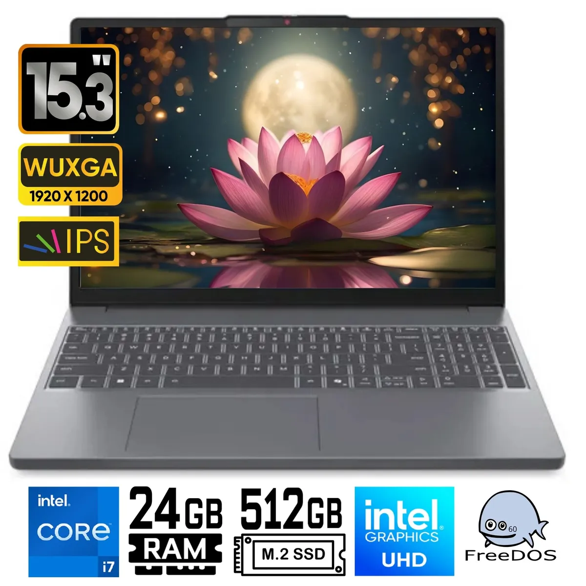 LENOVO - Laptop Lenovo IP Slim3 15IRH10 Core i7 13620H Ram 24Gb SSD 512Gb 15.3WUXGA FreeDos