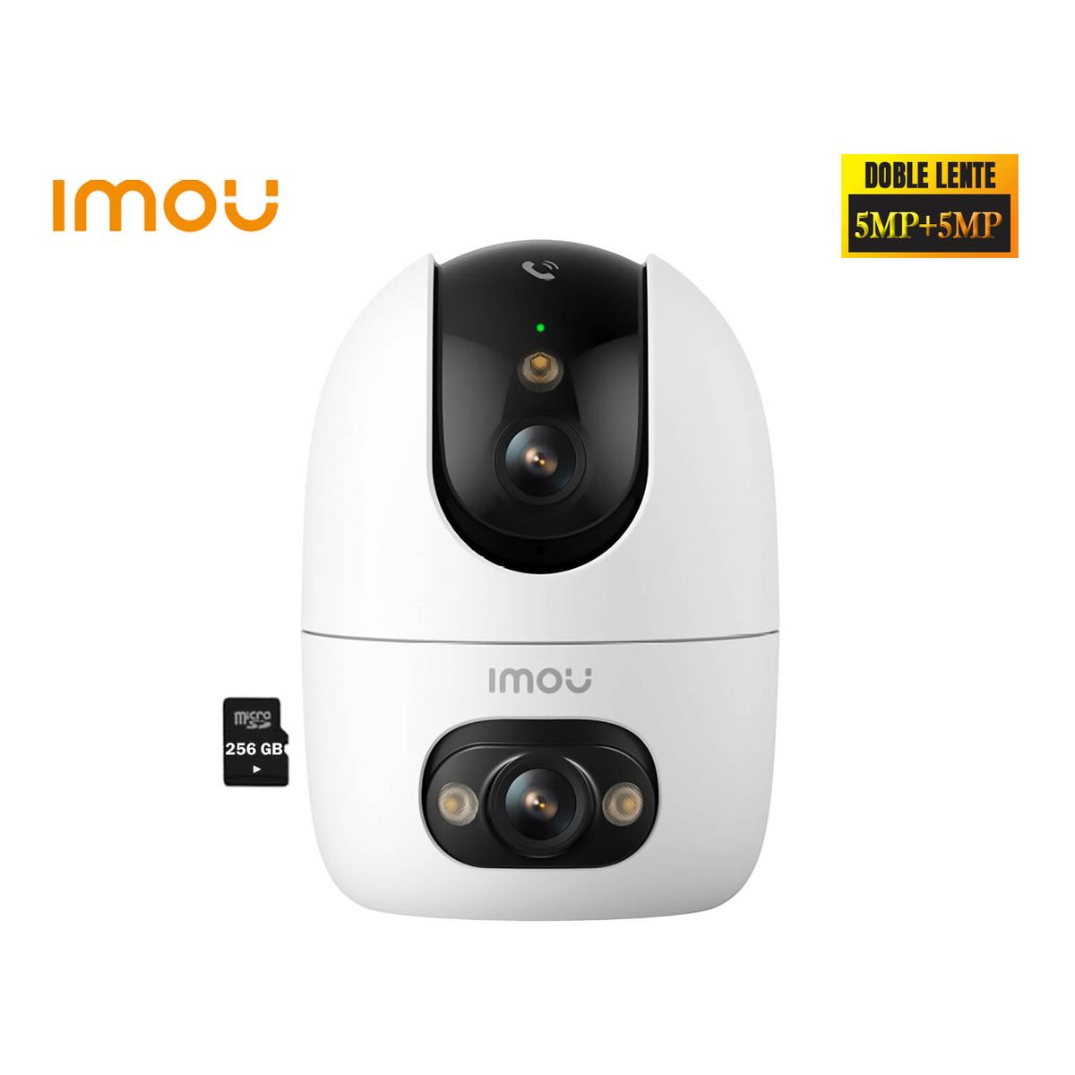 IMOU - Cámara Wifi Ranger 2 Dual 10MP 5MP + 5MP Doble lente Detección IA Botón llamada 256GB