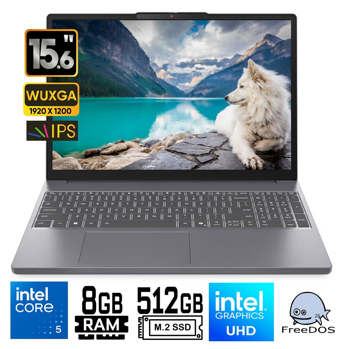 LENOVO - Laptop Lenovo IdeaPad Slim 3 15IRH10 Core I5 -1342H, 15,3"WUXGA, Ram 8Gb, SSD 512Gb, FreeDos