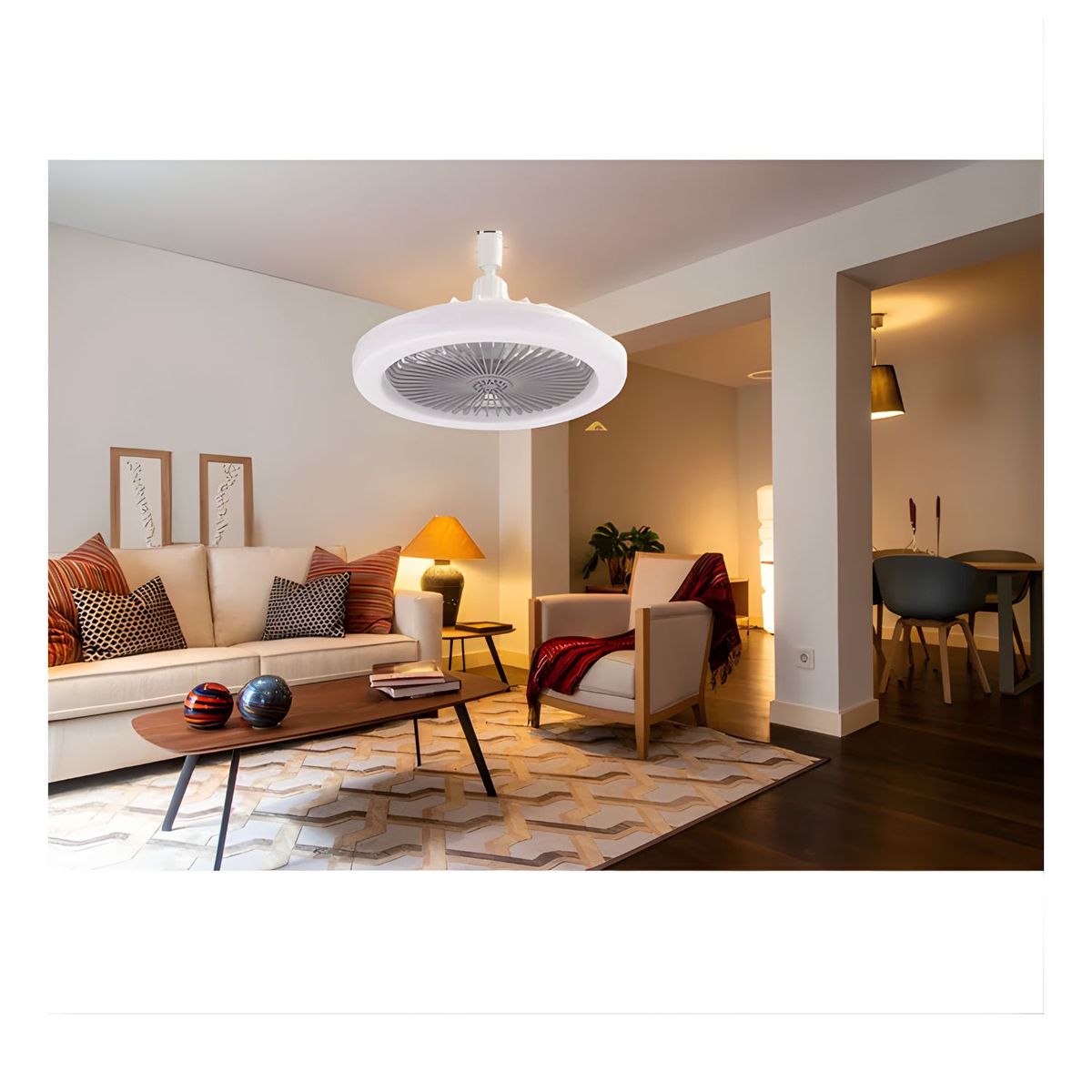 OEM - FOCO VENTILADOR LED DE TECHO GITATORIO REGULABLE 50W FRAGANCIA
