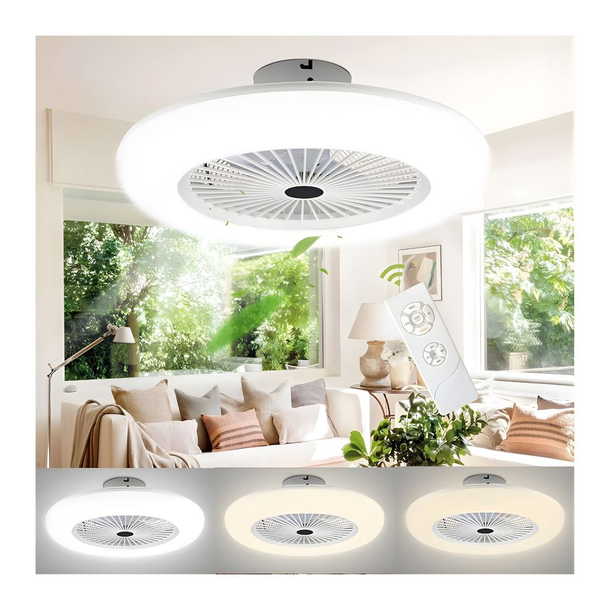 OEM - FOCO VENTILADOR LED GITATORIO REGULABLE 50W  FRAGANCIA
