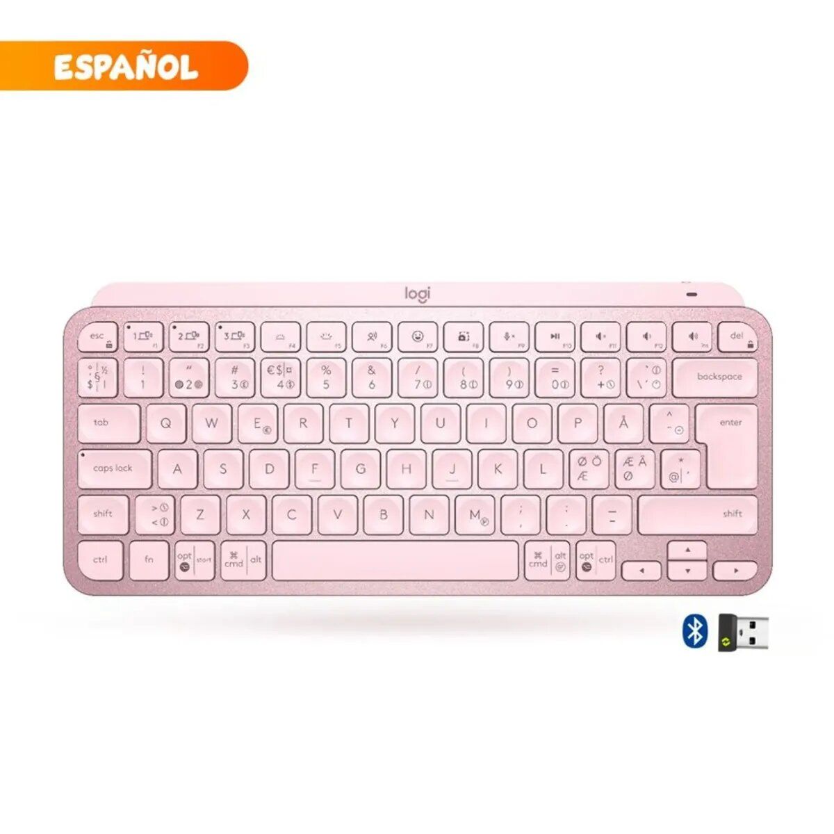LOGITECH - TECLADO LOGITECH MX KEYS MINI MULTI-DEVICE BT ILUMINADO ROSE SP