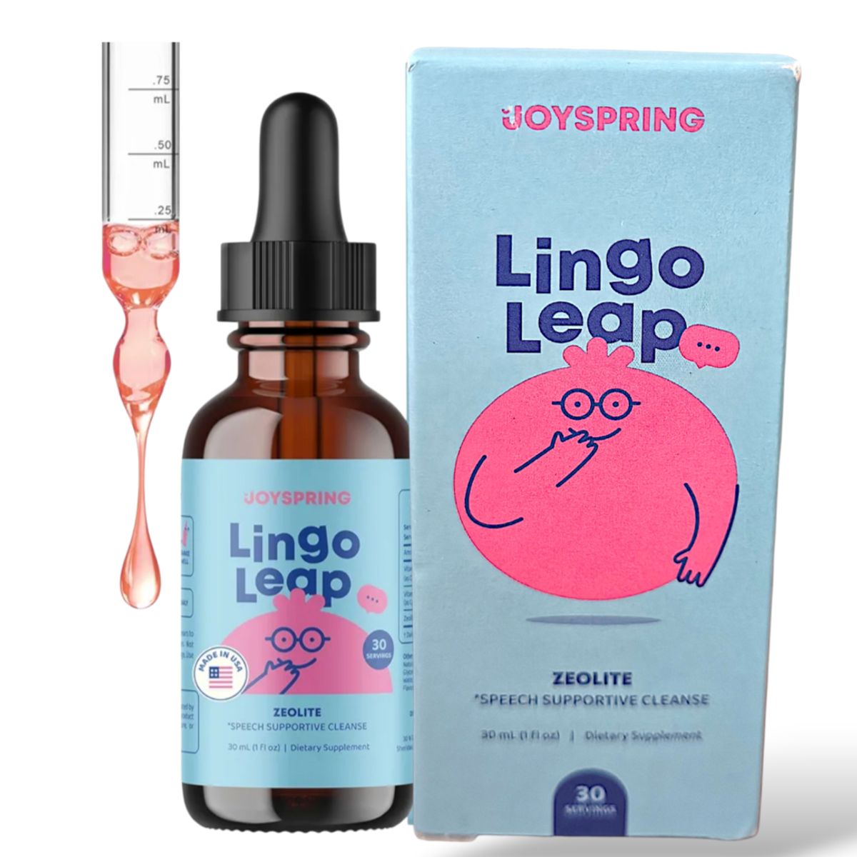 GENERICO - LingoLeap - Fórmula líquida con zeolita clinoptilolita, B12 metilada y vitamina D3 - Apoyo diario desde 3 años