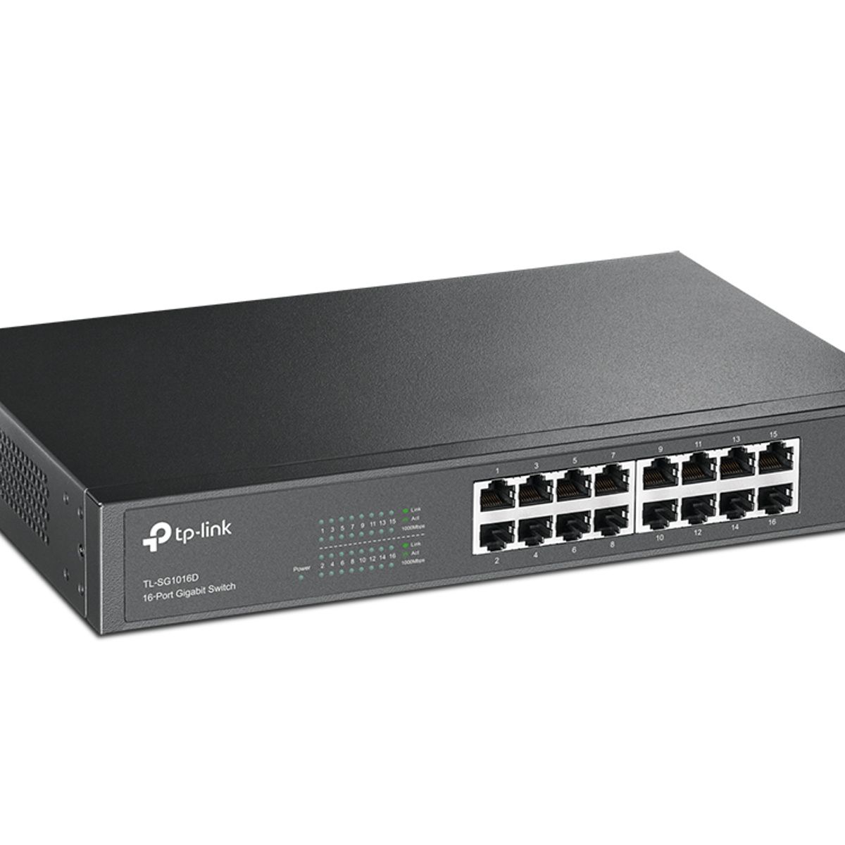 TP LINK - Switch TP-Link 16 Port TL-SG1016D 10/100/1000 Mbps Gigabit Metal