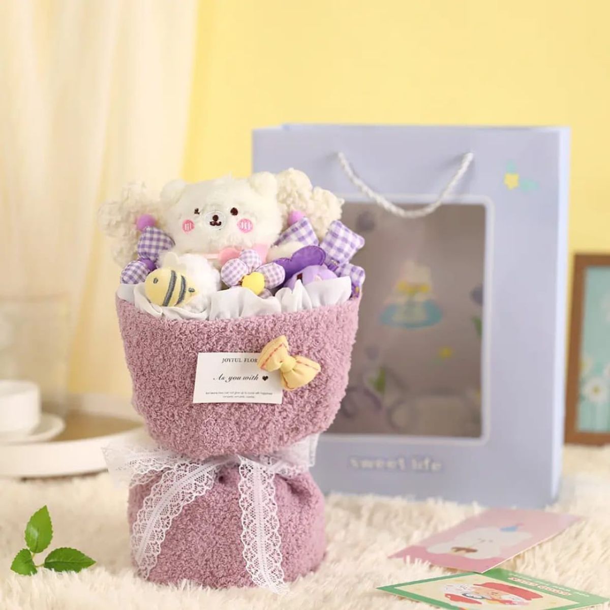 RAMO DE FLORES Y PELUCHES CON LUCES, marca GENERICO - Foto Principal