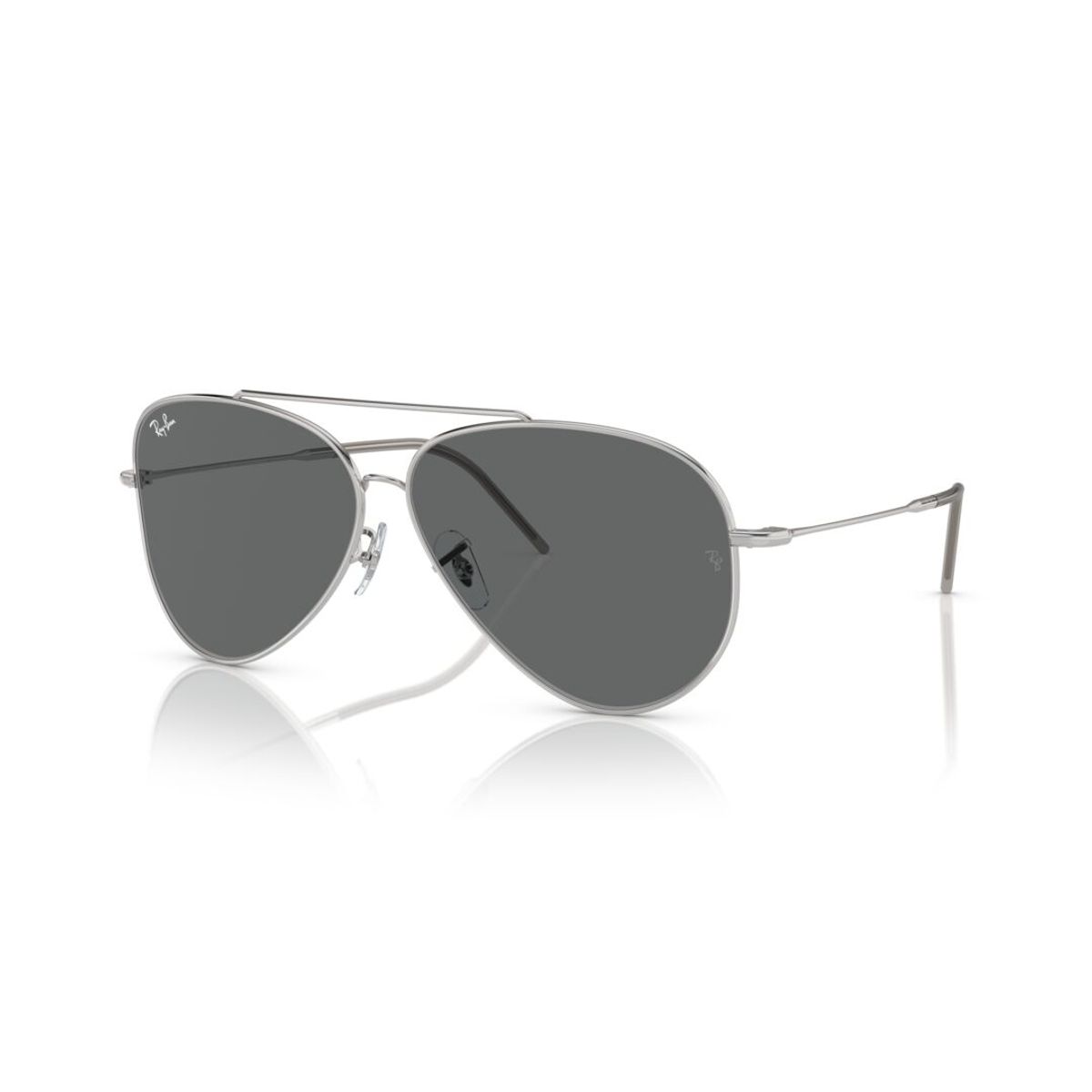 RAY BAN - Lentes de Sol Ray-Ban Aviator Reverse Silver Dark Grey RBR0101S Unisex Plateado
